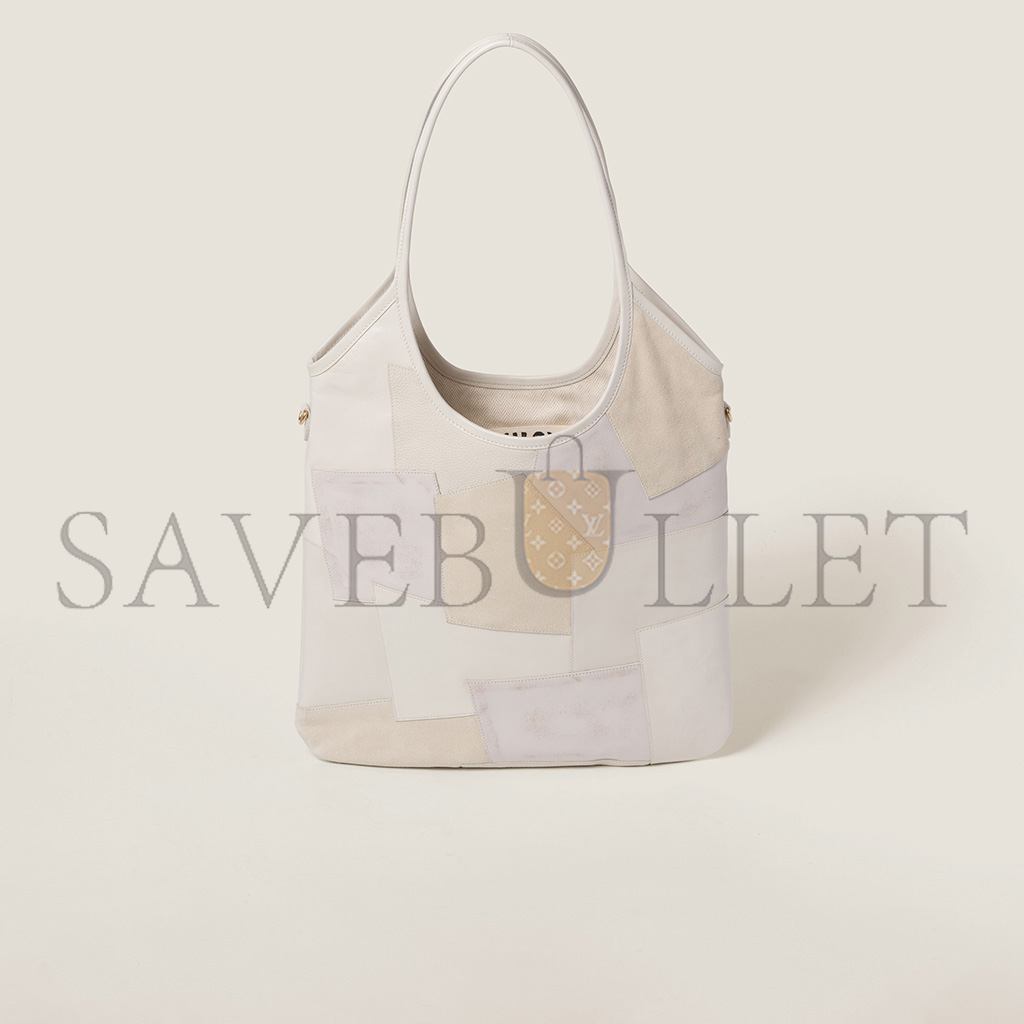 MIU MIU IVY LEATHER PATCHWORK HANDBAG 5BG231 (40*35cm) MIU MIU IVY LEATHER PATCHWORK HANDBAG 5BG231 (40*35cm)